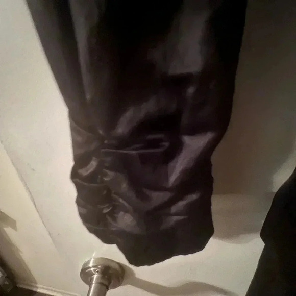 Inc International Concepts Black Metallic Belted Jacket Trench Coat Size Medium - Picture 4 of 4